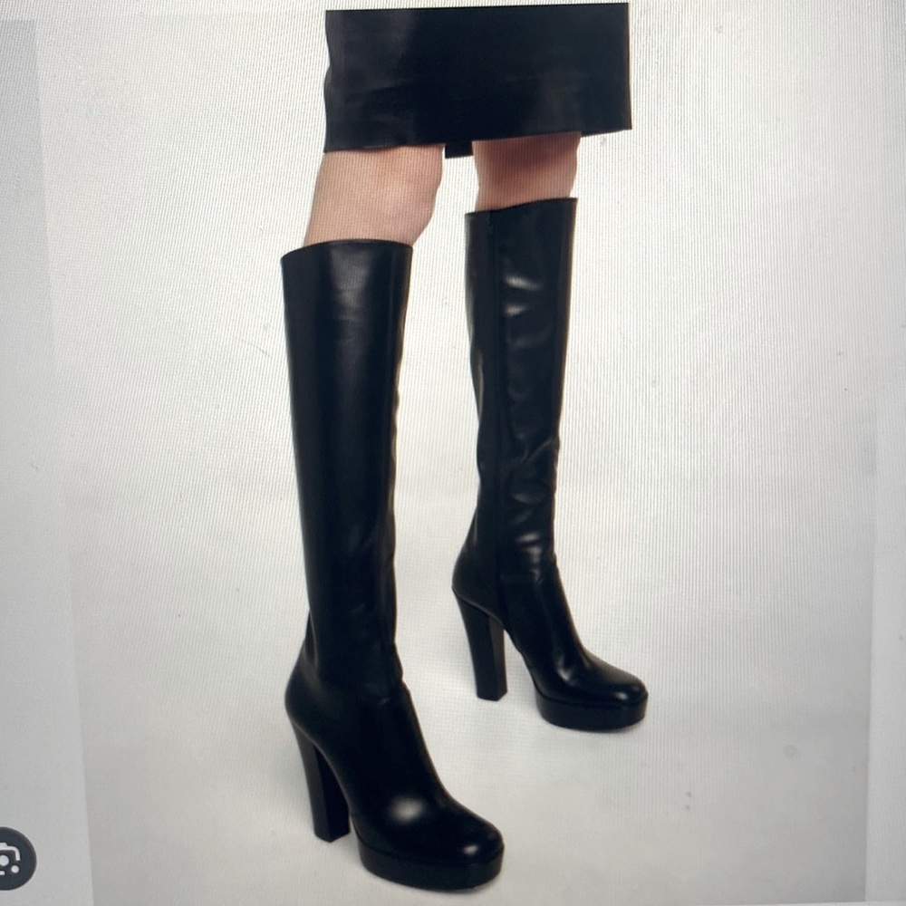 Saint Laurent Carel patent leather knee-high boots